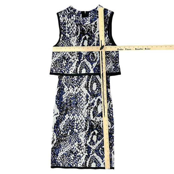 French Connection Knit Spotlight Boa Sleeveless Layered Bodycon Dress size 4 - Picture 7 of 11